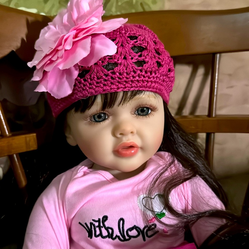 Reborn toddler girl 👧 baby anatomical lifelike full body silicone.